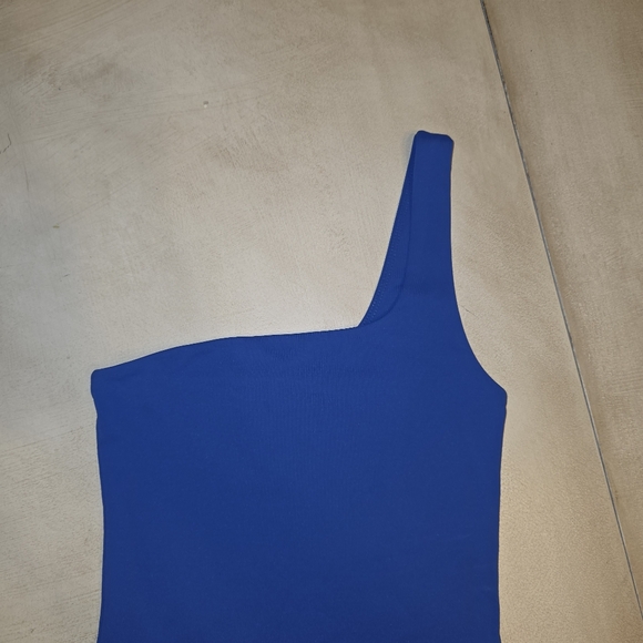 Babaton Royal Blue One-Shoulder Bodysuit - Picture 3 of 6